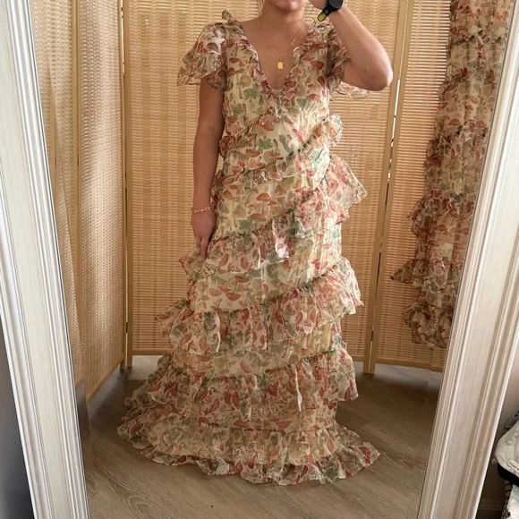 Selkie Floral Ruffle Maxi Dress - Picture 3 of 9